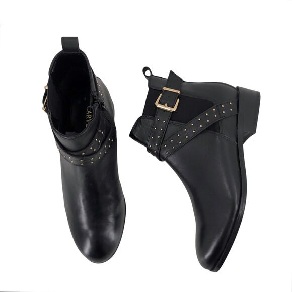 Carvela Ankle Boots Truth Black Studded Leather Women's Sz US 6 EU 36 NIB $175 - Picture 1 of 10